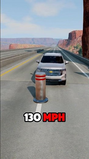 What Happens When A Chevrolet Suburban Hits A Bollard At HIGH SPEEDS?