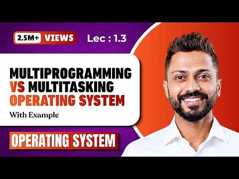 L-1.3: Multiprogramming and Multitasking Operating System in Hindi with real life examples