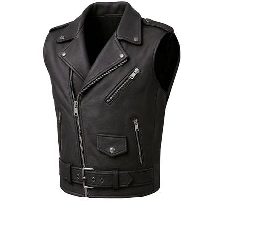 Men's Black Leather Biker Vest – Asymmetrical Zip Punk Sleeveless Jacket - Etsy