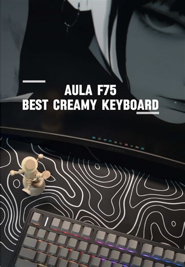 Still one of the best keycaps Aula F75 Pro Gradient black gray with only 4Xla 🔥🔥 Creamy and best looking keyboard in town. 🤤🤤 #aula #aulaf75 #keyboard #creamykeyboards #fyp