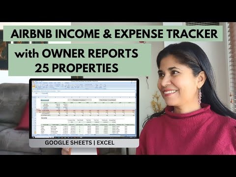 25 Properties Airbnb Property Manager Spreadsheet Income Expense Tracker Owner Reports VRBO Rentals
