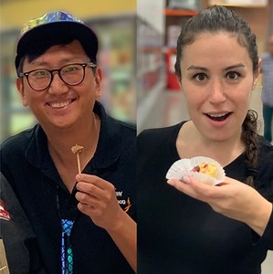 301K views · 1.9K reactions | Asking for samples got us FREE food for an entire day!!  | HellthyJunkFood | Facebook