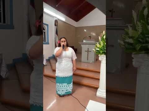 Baby sister Queenivier representing Mom & Dad at uncle Toilolo's Funeral