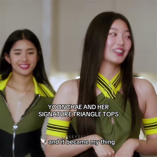 yoonchae and her signature triangle tops #katseye #kpop #shorts