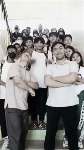 Hagdan Trend × Group Photo | Classmates from Grade 10 | #fyp #TikTok #hagdantrend #stairtrend