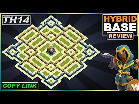THE BEST TH14 HYBRID/TROPHY Base | Town Hall 14 (TH14) Hybrid Base Design COPY LINK - Clash of Clans