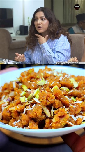 NEETI MOHAN's favourite BESAN HALWA 😍👌#Shorts #neetimohan #recipe #food ‪@curlytalesdigital‬