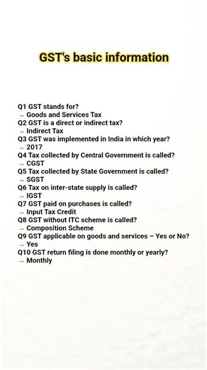 GST basic information #finance #knowledge #commercial