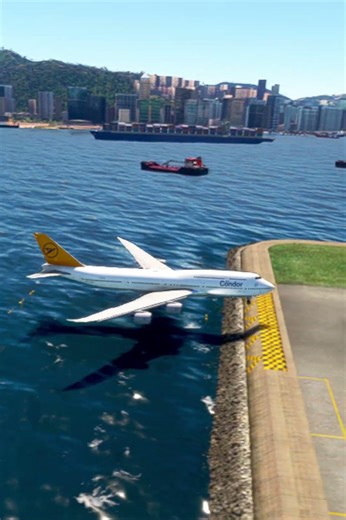 Very Hard landing Boeing 747 #shortvideo #aviation