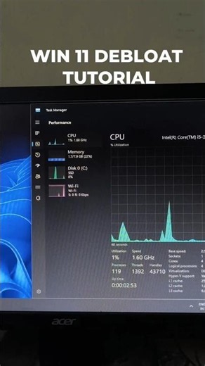 WIN 11 DEBLOAT TUTORIAL #shorts