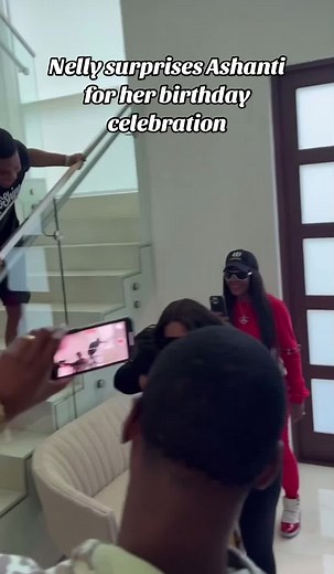 Nelly Surprises Ashanti for Her Birthday Celebration