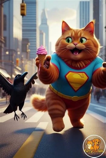 Cat and Crow's Hilarious Ice Cream Adventure!