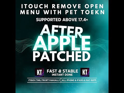 🔥🔥OPEN MENU FMI OFF [PET TOKEN BACKUP METHOD 2024]🔥🔥 |AFTER APPLE PATCHED| {iOS 17.4+ Supported}✅