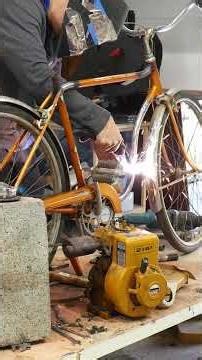 Homemade vintage motorized bike #motorbike #automobile #motorizedbike