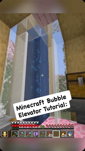 mel ♡ on Instagram: "me 🤝 bubble elevators over stairs #Minecraft #MinecraftBuilds #MinecraftTutorial #MinecraftStreamer"