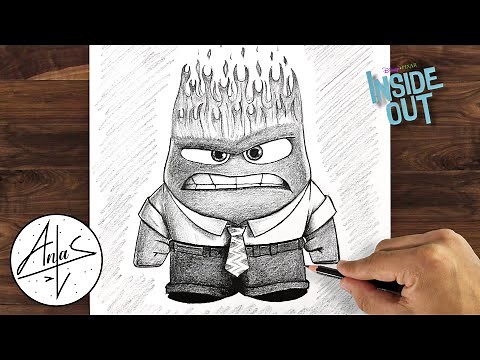 How To Draw Anger Inside Out | Sketch Tutorial step by step