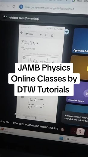 JAMB Physics Online Classes by DTW Tutorials #jamb #jamb2026 #jambphysics #dtwtutorials