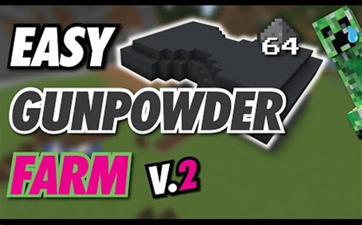 【我的世界】简单高效的刷火药农场 Gun Powder Farm