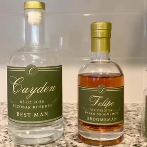Personalized Groomsman Whiskey Bottle Label - Custom Wedding Party Gift - Single Label Groomsmen Proposal Label, Best Man Gift, Wedding Gift - Etsy