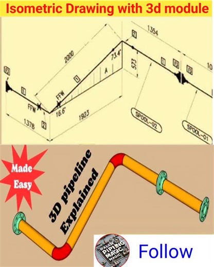 Alam Piping on Instagram: "Isometric Drawing with 3d pipe #piping #mechanical #instagram #fabrication #shorts #alampipingmagic #pump #engineering #pipingskills #pipingtechniques"