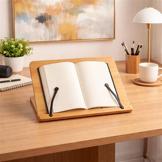 Wooden Book Stand Adjustable Cookbook Holder Bamboo Reading Stand Recipe Book Display Kitchen Gift for Home Chef Tablet Support Pro - Etsy