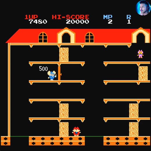 Pure Nostalgia ( Mappy ) level 1 #nostalgia #Gaming #game | PAC EDITS