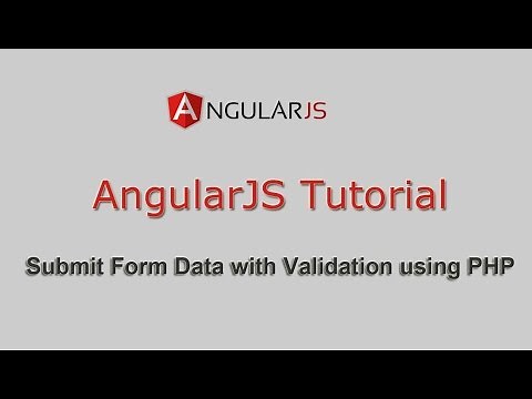 Submit Form Data using AngularJS with Validation using PHP