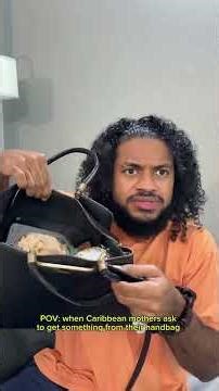 Mom's bag is basically a grocery store. 😂 #caribbean #parents #shorts