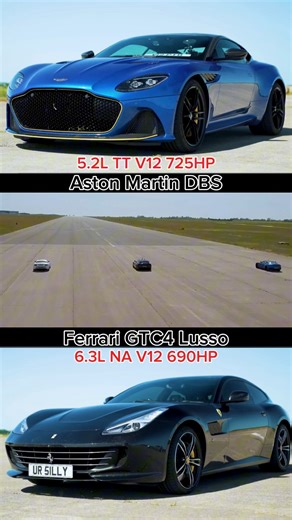 72K views · 397 reactions | Aston Martin DBS Vs Ferrari GTC4 Lusso Roll Race #astonmartin #astonmartindbs #ferrari #gtc4lusso | Dump The Clutch Racing | Facebook