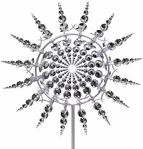 Unique and Magical Metal Windmill,Wind Spinner Outdoor,3D Wind Sculptures Wind Catchers,Metal Wind Spinners Suitable for ​Yard and Garden Decoration