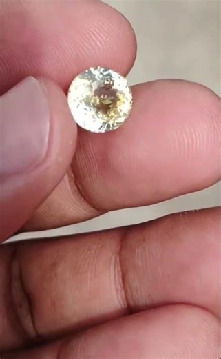 ✨ 3.55 Carat Natural Pale Blue Yellow Sapphire | Unheated Round Cut Ceylon Sapphire | Sapphire Pal