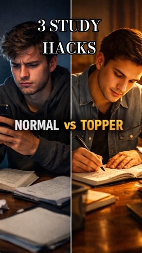 3 Study Hacks Every Student Must Know 📚🔥 #toppermindset #motivation #discipline #viral shorts