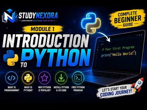 Introduction to Python for Beginners | Module 1 | Complete Python Course 2026