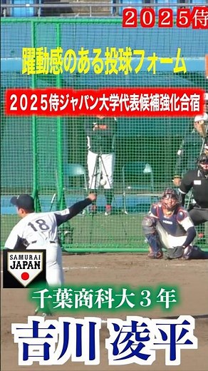[Dynamic pitching form] Ryohei Yoshikawa (Narashino / Chiba University of Commerce, 3rd year) pit...