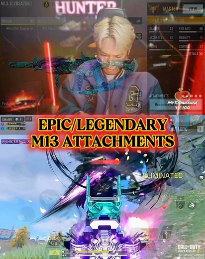 10K views · 188 reactions | EPIC/LEGENDARY M13 ATTACHMENTS REVEAL 2025, ito na po para sa mga naka epic or legendary na m13 skin☺️ #callofdutymobile #CODMobile #CODM #m13attachment #highlights #fyp #followers #HunterGaming @topfans | Hunter Gaming | Facebook