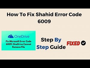 How To Fix Shahid Error Code 6009