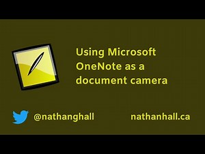 Using Microsoft OneNote as a Document Camera