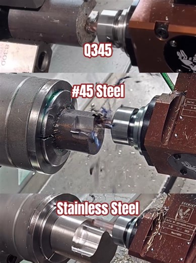 Power Turret CNC Lathe Rigid Milling On Different Hardness Materials For High Efficiency Machining. #cnc #cnclathe #metalworking #usamanufacturing #smartlathe #fyp