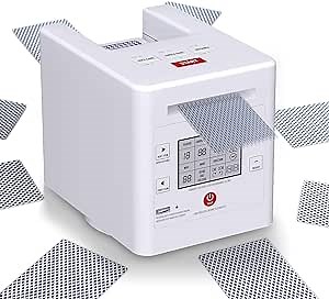 Automatic Card Dealer Machine,Algorithmic Shuffle for UNO, Blackjack, Texas Hold'em,360 Rotation Casino&Home Card Game for Poker, White, ML-003