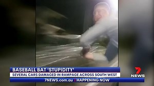 Police are confident they will track down a young man who was filmed leaning out of a vehicle and smashing cars with a baseball bat in several south-western Sydney suburbs. Story: https://7news.link/32tn2Gu #7NEWS | 7NEWS Sydney