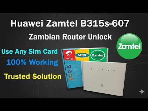 Zambian Zamtel B315s-607 Huawei Router Fully Unlocked for Any SIM
