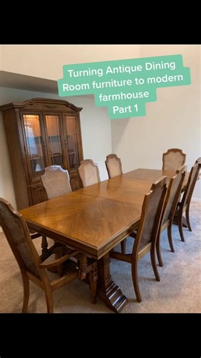 Turning Antique Furniture into Farmhouse Part 1 #farmhouse #homedecor #furniture #furnituremakeover #diyfarmhouse #diningroom #makeover #DIY | Rustic Farmhouse Table Flip