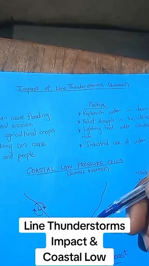 Understanding the Impact of Line Thunderstorms on Coastal Low Geography | Grade 12