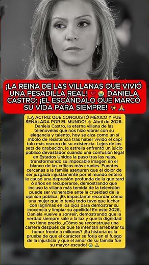 🔴 ¡FUE ACUSADA INJUSTAMENTE! La desgarradora verdad de Daniela Castro y su lucha por la verdad 💔😭