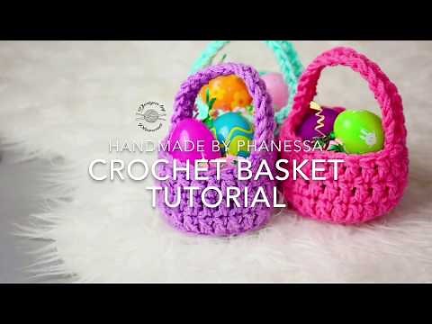 Crochet Mini Basket Pattern & Tutorial