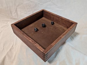 Wood and Leather Dice Rolling Tray - Etsy
