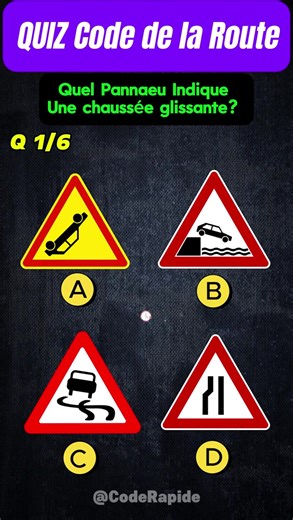 QUIZ sur le Code de la Route 🚦🔥 Apprends le Code de la Route en toute simplicité avec @coderapide ! 📖✨ Des astuces, des quiz et des conseils pour réussir ton examen 🎯✅ Abonne-toi et pre 🍀🌧️☁️ | Bonneconduite