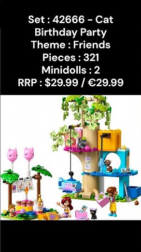 Quick Review / Lego Friends 42666 : Cat Birthday Party