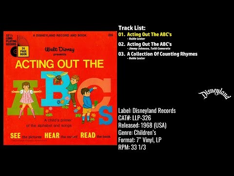 Robie Lester – Walt Disney Presents Acting Out The ABC's (Full Record) – 1968 – CAT.# LLP–326