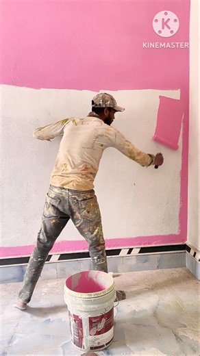 Asian paint apcolite advanced shine colour apply bedroom wall painting #shorts #viral #painting #art